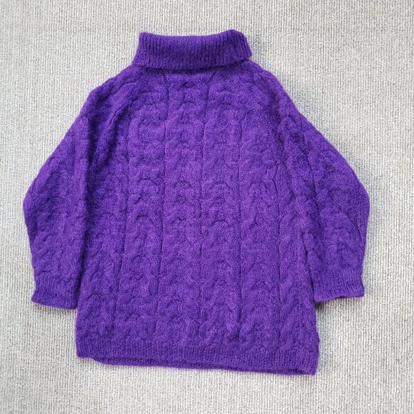 Vintage Mohair Oversized Sweater Women's XS-XL Purple - Picture 3 of 7